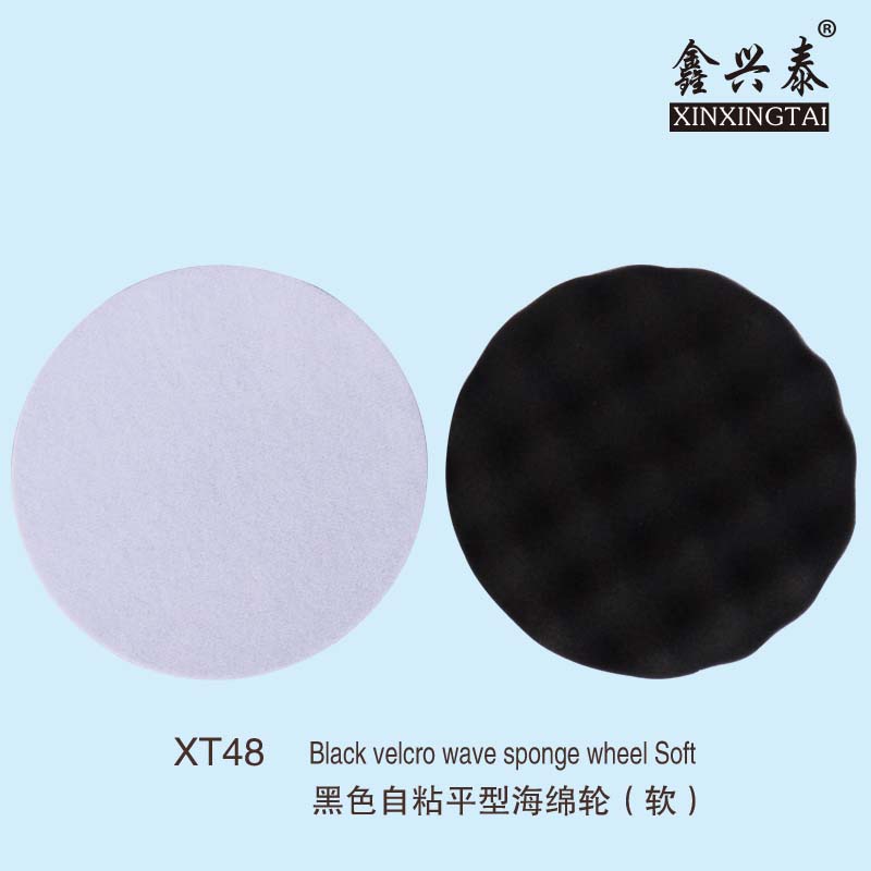 XT48 Black velcro wave sponge wheel/pad